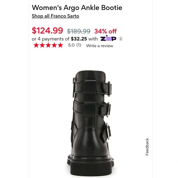 Franco Argo Ankle Bootie size 8 (ALSO FITS 8.5) - Picture 7 of 11